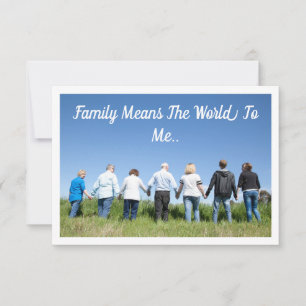 De Agradecimento Cartão Plano - Família Significa O Mundo Para Mim