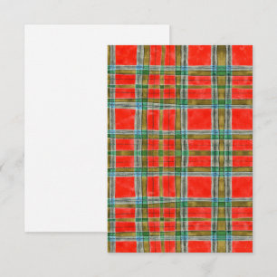 De Agradecimento Cartão Plano MAC BAIN TARTAN 3.5x5