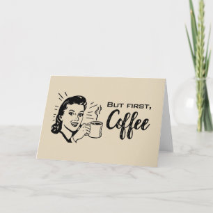 De Agradecimento Cartão Primeiro do Café Retro