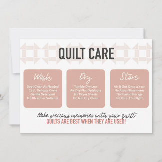 De Agradecimento Cartão Quilt Care - Design moderno - Rosa