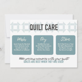 De Agradecimento Cartão Quilt Care - Design moderno - Teal