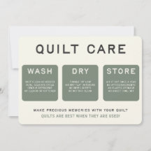 Cartão Quilt Care - Texto inspirado na Vintage