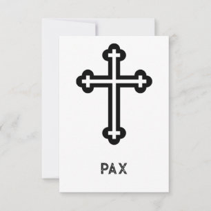 De Agradecimento Cartão Sagrado Minimalista Cruz Pax Pater Noster