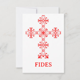 De Agradecimento Cartão Santo Cruz Fides Ornamental | Pater Noster