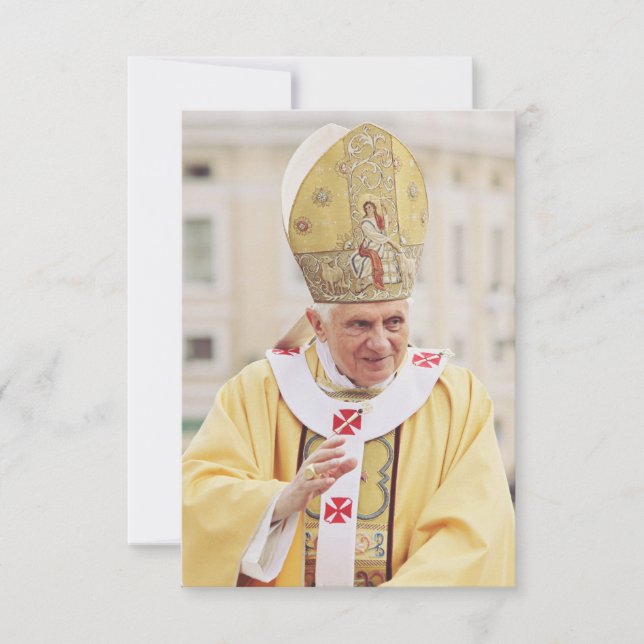 De Agradecimento Cartão Santo do Papa Bento XVI (Frente)
