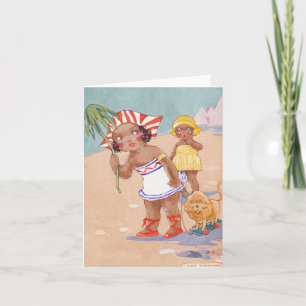 De Agradecimento Cartão Vintage African Child Note