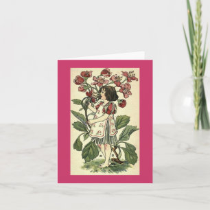 De Agradecimento Cartão Vintage Garden Cuties