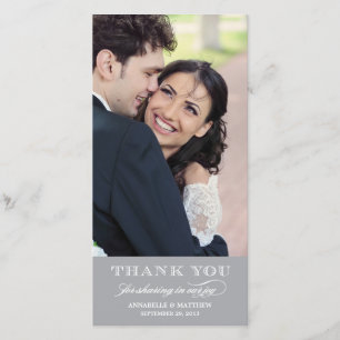 De Agradecimento Casamento Clássico Obrigado Cartão com fotos