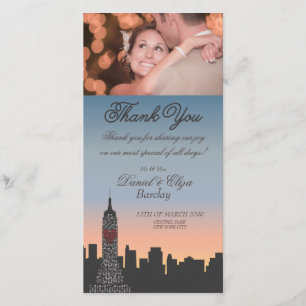 De Agradecimento Casamento do Empire State Building Obrigado Cartão