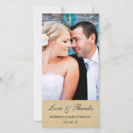 De Agradecimento Casamento Elegante Obrigado Cartão com fotos / Cha