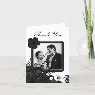 De Agradecimento Casamento Floral Black Hibiscus Obrigado Cartão co