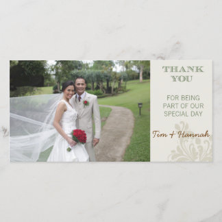De Agradecimento Casamento Personalizado Obrigado Cartão com fotos