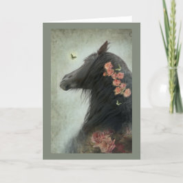 De Agradecimento Cavalo Negro - Cartão Saudável