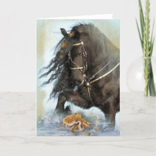 De Agradecimento Cavalo Negro - Cartão Saudável