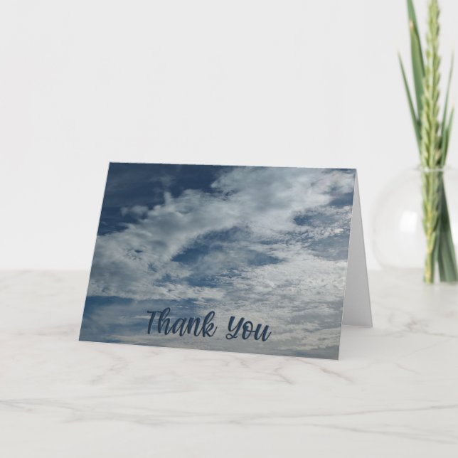 De Agradecimento Celeste Celestial Obrigado Cartão Dobrado 5x7 (Frente)