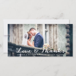 De Agradecimento Cheio Casamento Horizontal Obrigado Cartão com fot