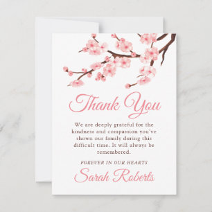 De Agradecimento Cherry Blossom Simpatia Obrigado Nota Cartão