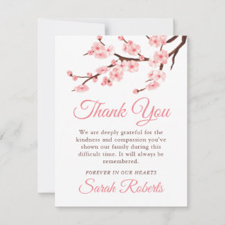 De Agradecimento Cherry Blossom Simpatia Obrigado Nota Cartão