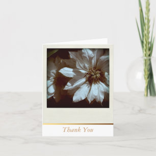 De Agradecimento Clematis Floral Fotografia Obrigado Cartão Nota