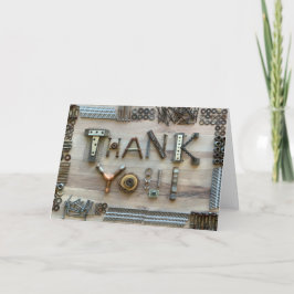 De Agradecimento Construção Obrigado Cartão com fotos