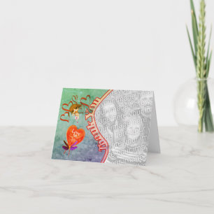 De Agradecimento Corações Vermelhos Felizes Cartão com fotos