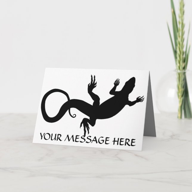 De Agradecimento Costume do cartão vazio da arte do réptil do (Frente)