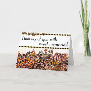DE AGRADECIMENTO DIA DO SOL DOCE! :)  5X7 CARTÃO "PENSANDO EM VOCÊ"