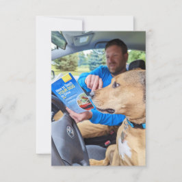 De Agradecimento Dirigir caderneta Funny Dog Cartão com fotos