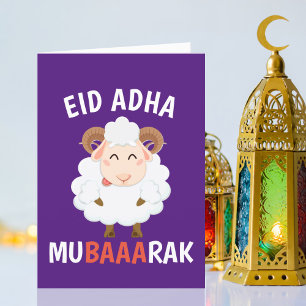 De Agradecimento Eid Al Adha Mubarak Por Cartão Muçulmano