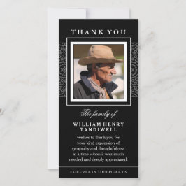 De Agradecimento Elegância Negra Obrigado Cartão com fotos Memorial