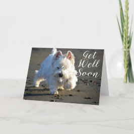 De Agradecimento Em Breve, Beachcombing Westie Cartão com fotos