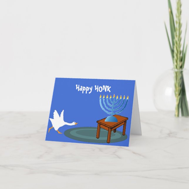 De Agradecimento Feliz cartão HONK Hannukah (Frente)