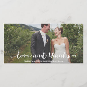 De Agradecimento Feliz Casado Casamento Obrigado Cartão com fotos