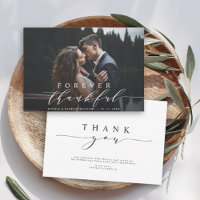 Feliz Casamento, Obrigado Cartão com fotos