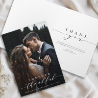 Feliz Casamento, Obrigado Cartão com fotos