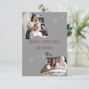 De Agradecimento Feliz Natal Vovó – Cartão com suas Fotos