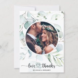 De Agradecimento Floral Modern Elegante Casamento Obrigado Cartão c
