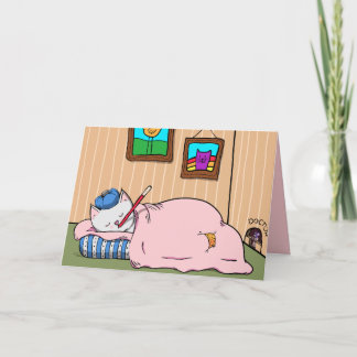 De Agradecimento Gato Gato Gato Doente, Pegue Bem Em Breve Cartão