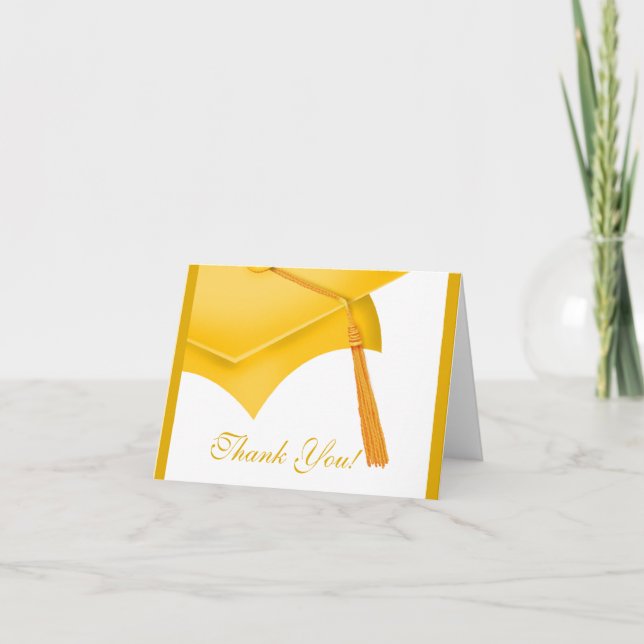 De Agradecimento Graduação Obrigado Nota Cartão Formando Dourado Br (Frente)