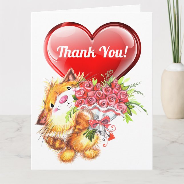 De Agradecimento Grande Cartão Obrigado (Frente)