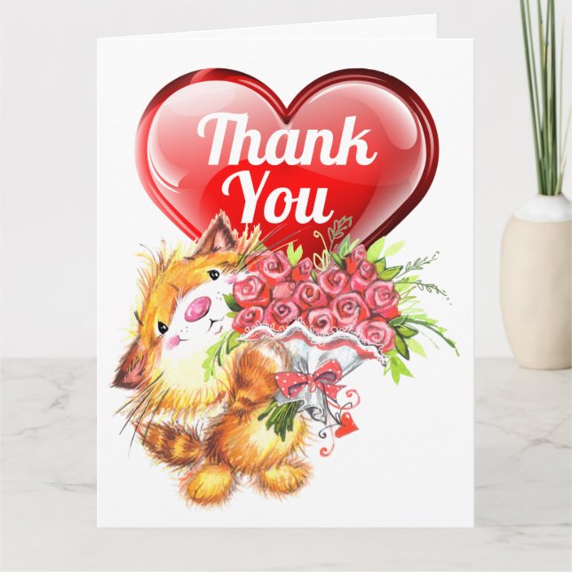 De Agradecimento Grande Cartão Obrigado e Amizade (Frente)