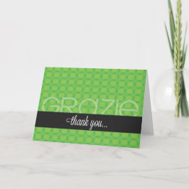 De Agradecimento Grazie - obrigado tão muito cartão