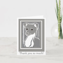 De Agradecimento Greyhound Italiano Obrigado Cartão Nota