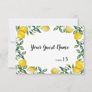 De Agradecimento Lemons Casamento você escreve cartão FLAT Place