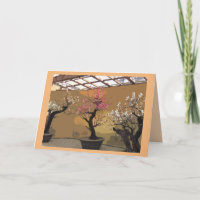 "Muito obrigado" cartão japonês bonsai