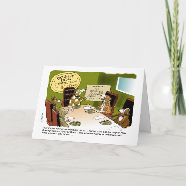 De Agradecimento O cão come o cartão do dia do chefe do Co. do cão (Frente)