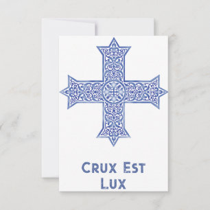 De Agradecimento O Cartão Sagrado da Cruz Copta Crux Est Lux