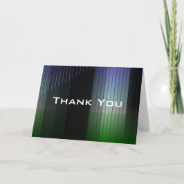 De Agradecimento Obrigado azul/verde listrado você cartão