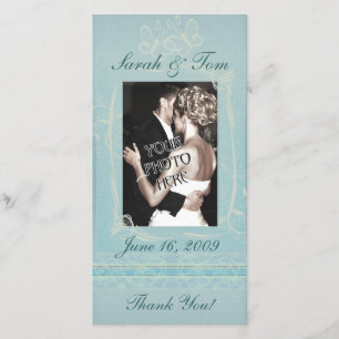 De Agradecimento Obrigado azul você personalizou o cartão com fot