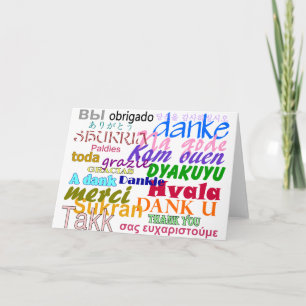 De Agradecimento Obrigado cartão
